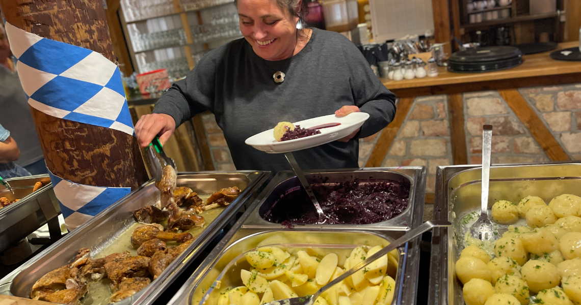 saftiger Gänsebraten aus dem Backofen