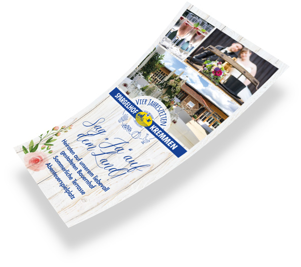 Flyer Heiraten in der Hochzeitslocation in Kremmen als PDF